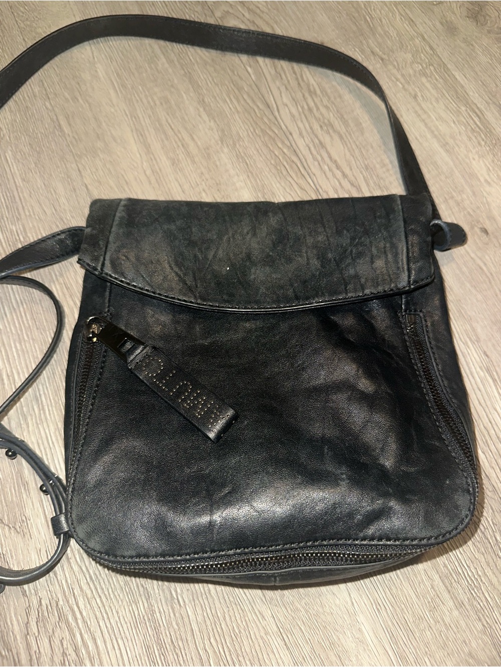 Vince Camuto Black Buttery Soft Leather Crossbody Bag Purse